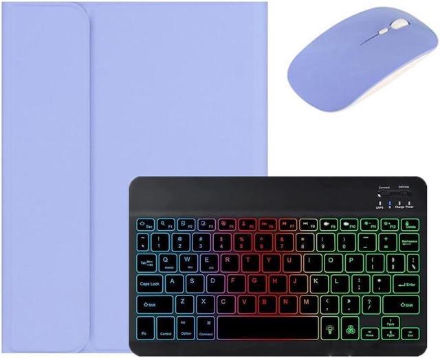 Main image of kaidisen Backlit Keyboard for Galaxy Tab S9 11 inch/Tab S9 FE 10.9 inch/Tab S8 11 inch/Tab S7 11" Keyboard Case with Mouse, Detachable Backlight Color Keyboard Case,Purple+Black