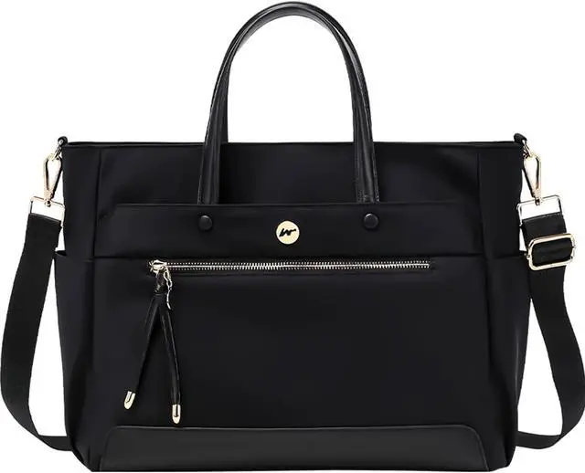 Main image of KEBEIXUAN Laptop Bag for Women Computer and Tablet Shoulder Bag Work Tote Bags With Zipper Handbags for Teachers Gift Travel (Black)