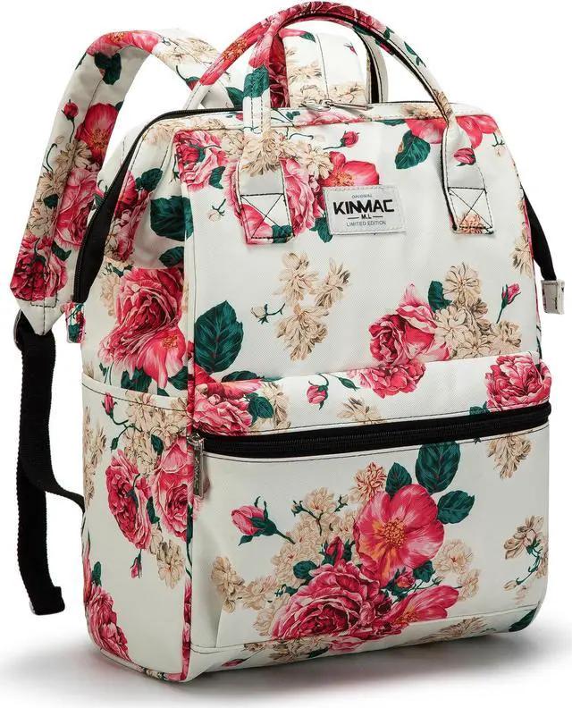 Main image of Kinmac Laptop Backpack for Women and Men, Large Capacity Travel Backpack for 15.6 inch Laptop Computer (Peony)