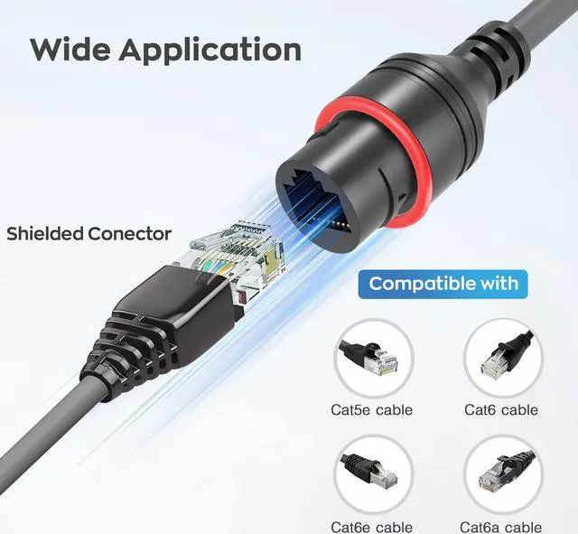 Alt view image 4 of 5 - ZiBwnfuxcz RJ45 Starlink Gen 3/Mini Ethernet Cable Adapter,Waterproof Extension Cord for Standard Actuated Starlink V3/Mini Cable, Designed for Starlink Gen 3/Mini Dishy and Router