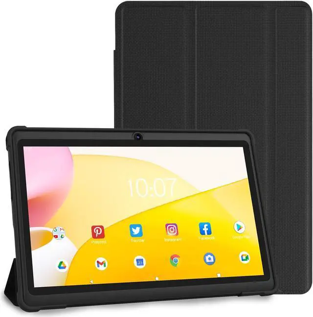 Main image of NEWISION 7 Inch Tablet with Case, Quad Core Android 13 Tablets, 4GB RAM 32GB ROM 512GB Expand, 1024x600 IPS HD Display, 3500mAh,Dual Camera, USB C Tablet PC (Black)