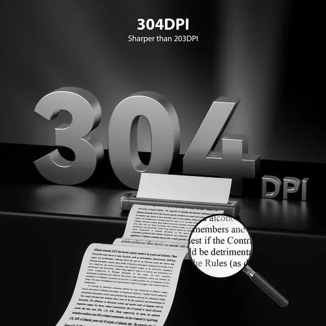 Alt view image 5 of 5 - Phomemo Q302 Ultra-Light Thermal Portable Printer - Thermal Printer Paper 8.5 x 11 Inch - 200 Sheets