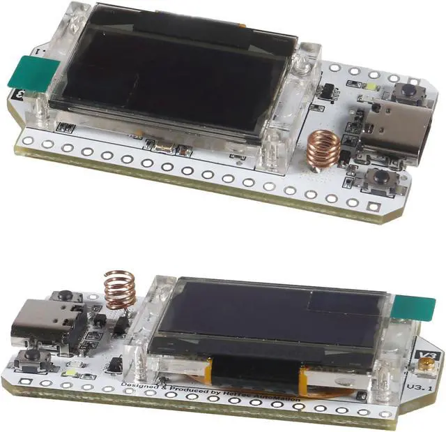 Alt view image 5 of 5 - 2Pcs ESP32 LoRa V3 LoRa32 OLED Development Board 0.96inch OLED Display CP2102 915MHz Antenna Transceiver and Protective Case for Lora Board Compatible with Arduino ESP8266 NodeMCU IOT Smart Home