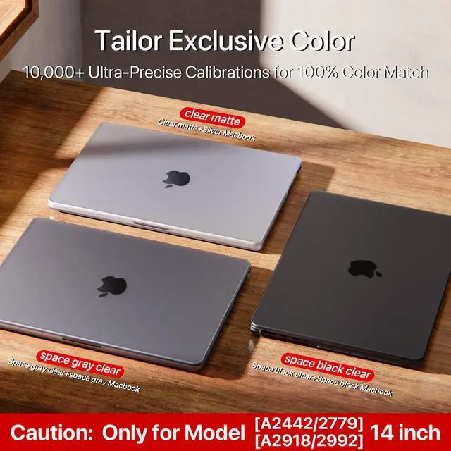 Alt view image 4 of 5 - Soonjet Compatible with MacBook Pro 14 inch Case & AR Screen Protector