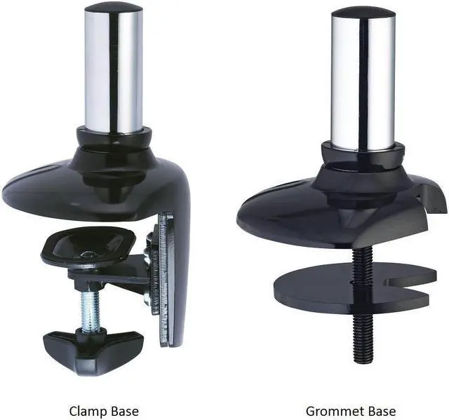 Alt view image 3 of 3 - Cotytech Triple Monitor Desk Mount Spring Arm Grommet Base - Silver (DM-GST13-G50)