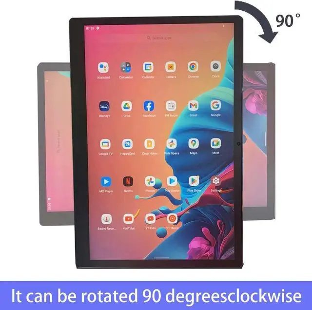 Alt view image 3 of 5 - Suvisukua 14 inch 4K 8G+128G one Android 12 Portable Car TV Headrest Monitor Tablet for Back seat, Support Phone Wireless mirroring Touch Screen,with Bluetooth/WiFi 5GHz Car Video Player