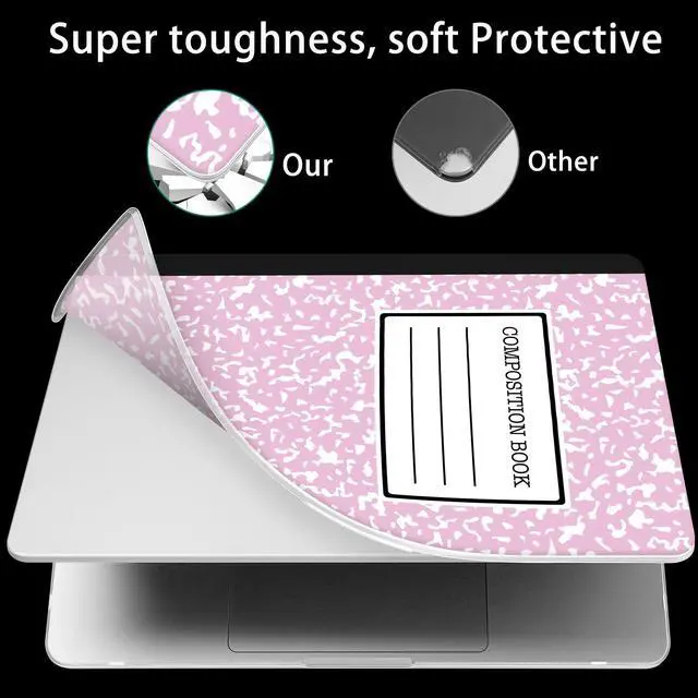 Alt view image 3 of 5 - Tuiklol Case for MacBook Air 15 inch 2025 2024 2023 Model A3241 M4 / M3 A3114 / M2 A2941, Bracket Hard Shell Case with Keyboard Cover for MacBook Air 15.3'' Cover, Composition Book