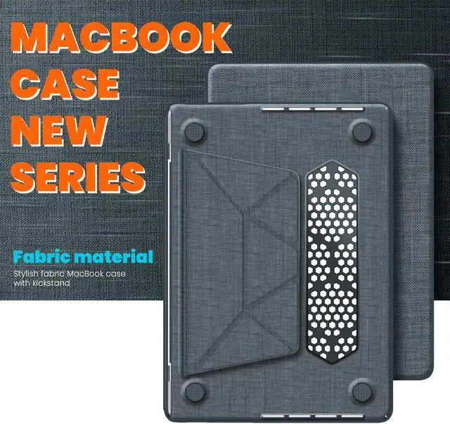 Alt view image 2 of 5 - Tuiklol for MacBook Pro 14 inch Case 2024-2021 Model A3112 A3401 A3185 M4 Pro/Max A2918 A2992 M3 A2779 M2 A2442 M1 Pro/Max, Fabric Hard Shell Cover with Touch ID,Gary