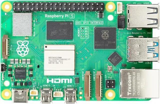 Alt view image 4 of 5 - WayPonDEV Compatible with Raspberry Pi 5 4GB Starter Kit, Broadcom BCM2712 Arm Cortex-A76 2.4GHz Quad-core Pi 5 Single Board Computer, Support Dual 4Kp60 Display with Heatsinks 4pcs (4GB RAM)