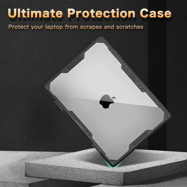 Alt view image 3 of 5 - MOSISO Compatible with MacBook Pro 16 inch Case 2025-2021 M4 M3 M2 M1 A3403 A3186 A2991 A2780 A2485, Symmetric Geometric Heavy Duty Hard Shell Case with TPU Bumper&Keyboard Cover&Type C, Black