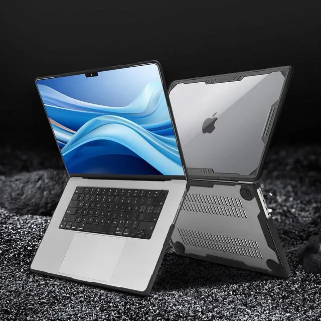Alt view image 4 of 5 - MOSISO Compatible with MacBook Pro 16 inch Case 2025-2021 M4 M3 M2 M1 A3403 A3186 A2991 A2780 A2485, Symmetric Geometric Heavy Duty Hard Shell Case with TPU Bumper&Keyboard Cover&Type C, Black