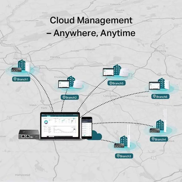 Alt view image 3 of 5 - TP-Link EAP245 (5-Pack) Omada AC1750 Gigabit Wireless Access Point Business WiFi Solution w/Mesh Support, Seamless Roaming & MU-MIMO PoE Powered SDN Integrated Cloud Access & Omada App