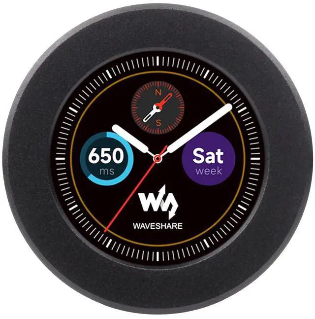 Main image of Waveshare RP2040 MCU Board, with 1.28inch Round LCD, Accelerometer and Gyroscope Sensor, with CNC Metal Case