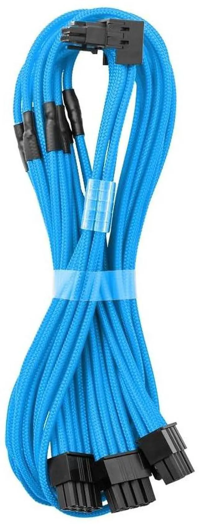 Main image of CableMod RT-Series Pro ModMesh Sleeved 12V-2x6 12VHPWR 90deg StealthSense PCIe Cable for ASUS/Seasonic/Phanteks - Variant B (Light Blue, 16-pin to Triple 8-pin, 60cm)