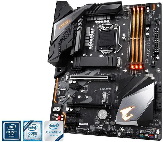 Alt view image 4 of 5 - Gigabyte Z390 AORUS ELITE (Intel LGA1151/Z390/ATX/2xM.2/Realtek ALC1220/RGB Fusion/Gaming Motherboard)