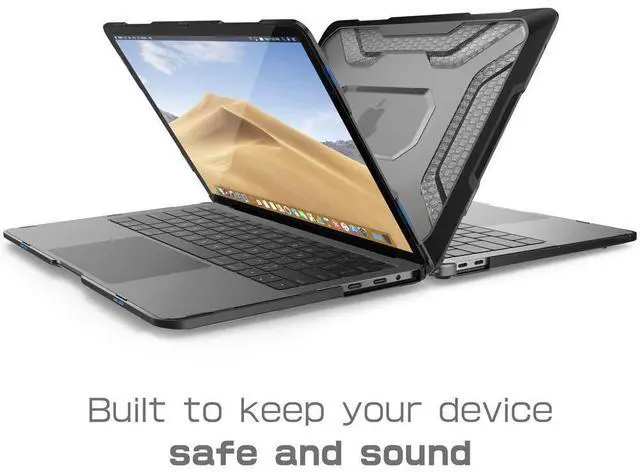 Alt view image 3 of 5 - SUPCASE [Unicorn Beetle Series] Case for MacBook Air 13 Inch A1932 / A2179 / A2337 M1, Rubberized TPU Bumper Protective Cover for MacBook Air 13 Inch with Touch ID and Retina Display (Black/Frost)