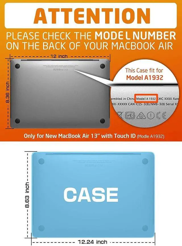Alt view image 2 of 5 - SUPCASE [Unicorn Beetle Series] Case for MacBook Air 13 Inch A1932 / A2179 / A2337 M1, Rubberized TPU Bumper Protective Cover for MacBook Air 13 Inch with Touch ID and Retina Display (Black/Frost)