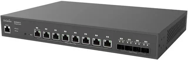 Alt view image 4 of 5 - EnGenius Cloud (ECS2512FP) | Multi-Gigabit 2.5G 8-Port PoE++ Switch | 4 SFP+ Uplink Ports