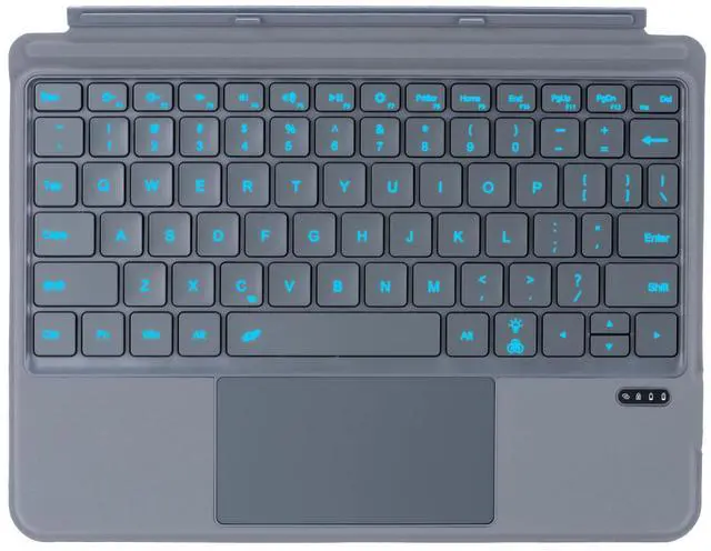 Main image of QUARK Keyboard for Microsoft Surface Go, 7 Color Backlight, Detachable Bluetooth Wireless Keyboard With Trackpad for Surface Go 4 (2023) / 3 (2021) / 2 (2020) / 1 (2018) - Grey