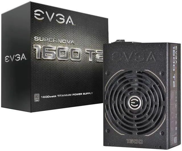 Main image of EVGA SuperNOVA 1600 T2 80+ TITANIUM, 1600W ECO Mode Fully Modular NVIDIA SLI and Crossfire Ready 10 Year Warranty Power Supply 220-T2-1600-X1