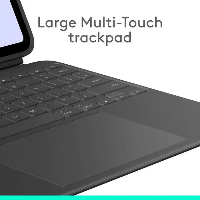 Alt view image 4 of 5 - Logitech Combo Touch iPad Pro 13-inch (M4)(2024) Keyboard Case - Detachable Backlit Keyboard for iPad Pro 13, Kickstand, Multi-use Mode - Midnight Black