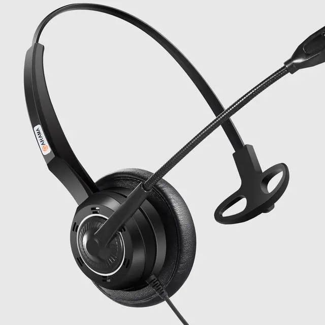 Alt view image 2 of 5 - Arama Cell Phone Headset with Microphone Noise Cancelling 3.5mm Headset for iPhone,Android,BlackBerry Mobile Phone and iPad Tablets (A200MP)