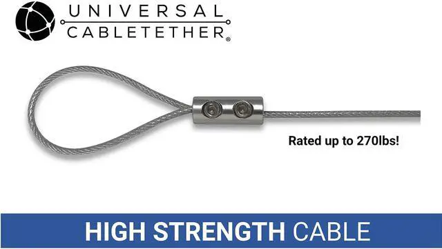 Alt view image 4 of 5 - Universal CableTether - TetherClamp (4 Pack) - Heavy Duty, Reusable, Adjustable, Cable Tether - Secure Conference Room Computer Display Adapters and Mac Adapters