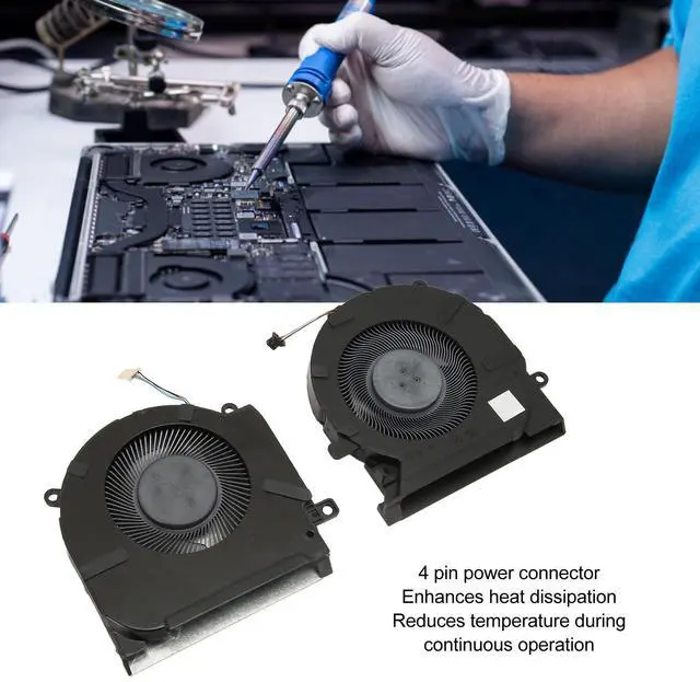 Alt view image 3 of 5 - ciciglow Laptop CPU Cooling Fan, for OMEN 15 15 EK0005LA 15 EK0013DX L98737 001 CPU GPU Cooler, 4 Pin Notebook Cooling Fan, Small and Lightweight (CPU and GPU Cooling Fan)