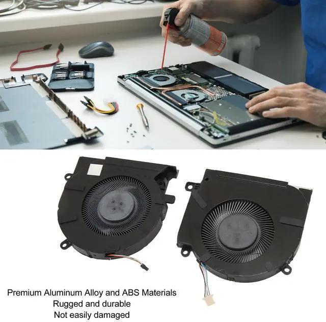 Alt view image 4 of 5 - ciciglow Laptop CPU Cooling Fan, for OMEN 15 15 EK0005LA 15 EK0013DX L98737 001 CPU GPU Cooler, 4 Pin Notebook Cooling Fan, Small and Lightweight (CPU and GPU Cooling Fan)