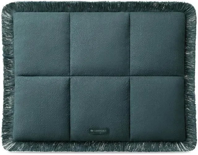 Main image of Comfyable Puffy Laptop Sleeve 16 15 14 13 Inch for Women, Compatible with MacBook Air 2025 & MacBook Pro M4 M3 2024, Quilted Linen Soft Puffer Case with Fringe for Computer, Mallard Green