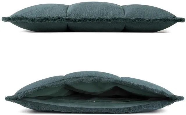 Alt view image 4 of 5 - Comfyable Puffy Laptop Sleeve 16 15 14 13 Inch for Women, Compatible with MacBook Air 2025 & MacBook Pro M4 M3 2024, Quilted Linen Soft Puffer Case with Fringe for Computer, Mallard Green