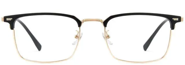 Main image of Cyxus Half Rim Blue Light Glasses for Men, Anti Eye Strain Computer Eyewear with Acetate Beta-Titanium Frame and AC Lens, Stylish Screen Protection 8217