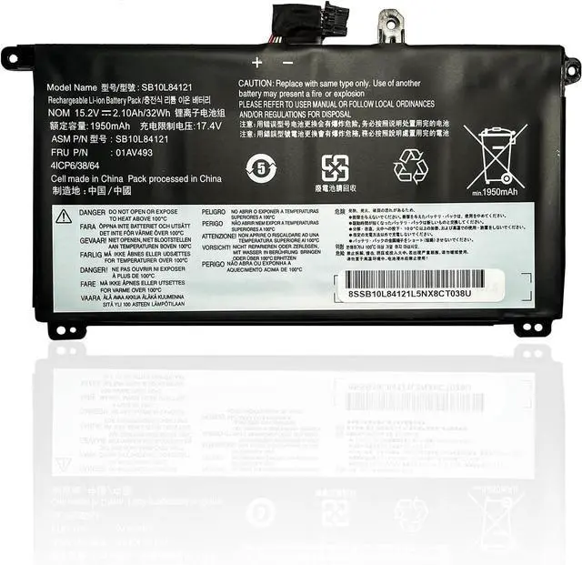 Main image of HBFVG 00UR891 00UR892 SB10L84122 00UR890 01AV493 SB10L84121 SB10L84123 Laptop Battery Replacement for Lenovo ThinkPad T570 T580 P51S P52S Series(15.28V 32Wh)