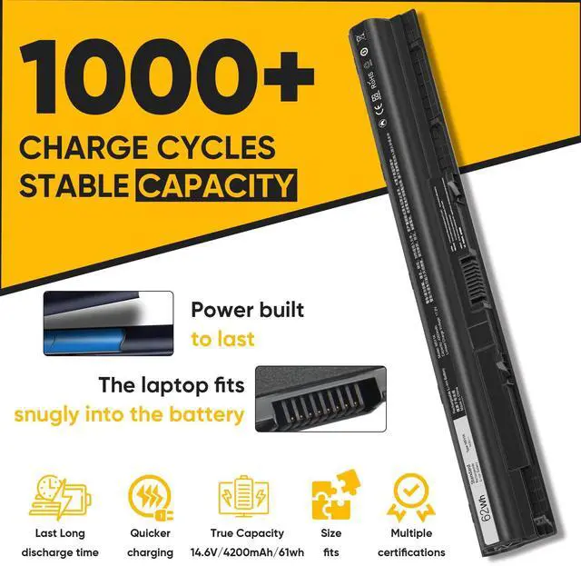 Alt view image 3 of 5 - RUEMIU 62Wh M5Y1K Laptop Battery Replacement for for Dell Inspiron 14 15 17 5000 3000 Series 5559 5558 3551 3451 3558 i3558 3567 5755 5756 5458 5759 5758 5759 WKRJ2 HD4J0 GXVJ3 07G07 6YFVW K185W