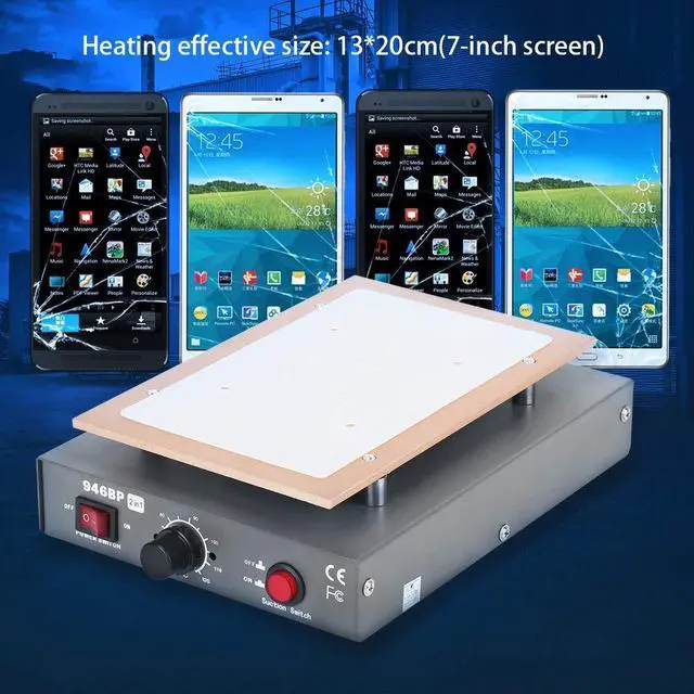 Alt view image 3 of 5 - Ejoyous LCD Screen Separator Machine, 7 Inch Mobile Phone Removal Separating Equipment Hot Plate Heating Repair Pad with Built-in Vacuum Pump for Smartphone Cell Phone, 110V US Plug