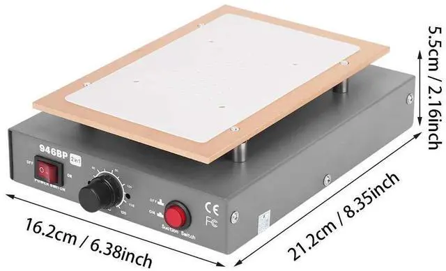 Alt view image 5 of 5 - Ejoyous LCD Screen Separator Machine, 7 Inch Mobile Phone Removal Separating Equipment Hot Plate Heating Repair Pad with Built-in Vacuum Pump for Smartphone Cell Phone, 110V US Plug