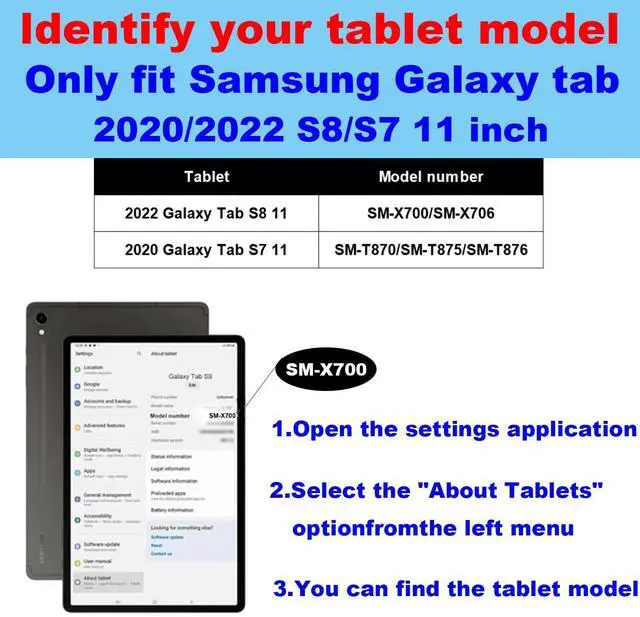 Alt view image 2 of 5 - Gexmil Genuine Leather Case for Samsung Galaxy Tab S8/S7 11 Inch with Pencil Holder,Shockproof Protective Adjustable Kickstand Smart Premium Folio Flip Tablet Cover, Black