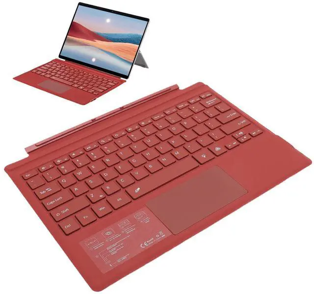Alt view image 4 of 5 - Gugxiom for Pro 3/4/5/6/7 Keyboard, Magnetic Bluetooth Keyboard with Multi Touchpad, 7 Color Backlight Slim Wireless Keyboard (Red), Gugxiomkg7sgfvth6-12