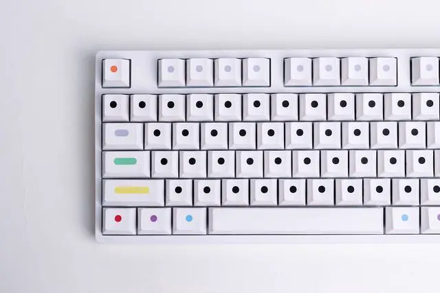 Alt view image 2 of 5 - HK GAMING Custom Keycaps | Dye Sublimation PBT Keycap Set for Mechanical Keyboard | 139 Keys | Cherry Profile | ANSI US-Layout | Compatible with Cherry MX, Gateron, Kailh, Outemu | White Dots