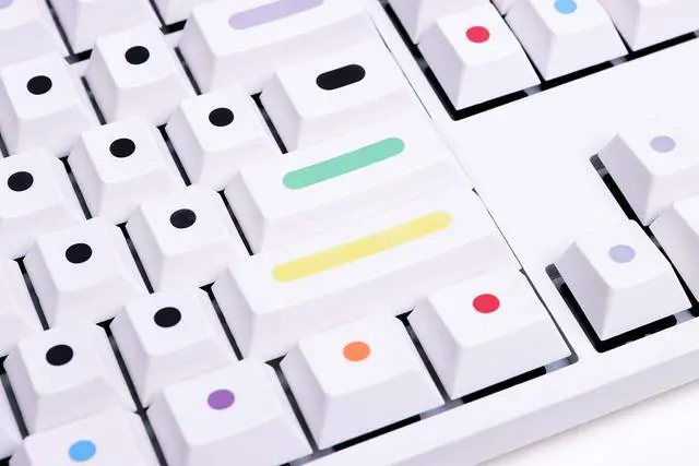 Alt view image 4 of 5 - HK GAMING Custom Keycaps | Dye Sublimation PBT Keycap Set for Mechanical Keyboard | 139 Keys | Cherry Profile | ANSI US-Layout | Compatible with Cherry MX, Gateron, Kailh, Outemu | White Dots