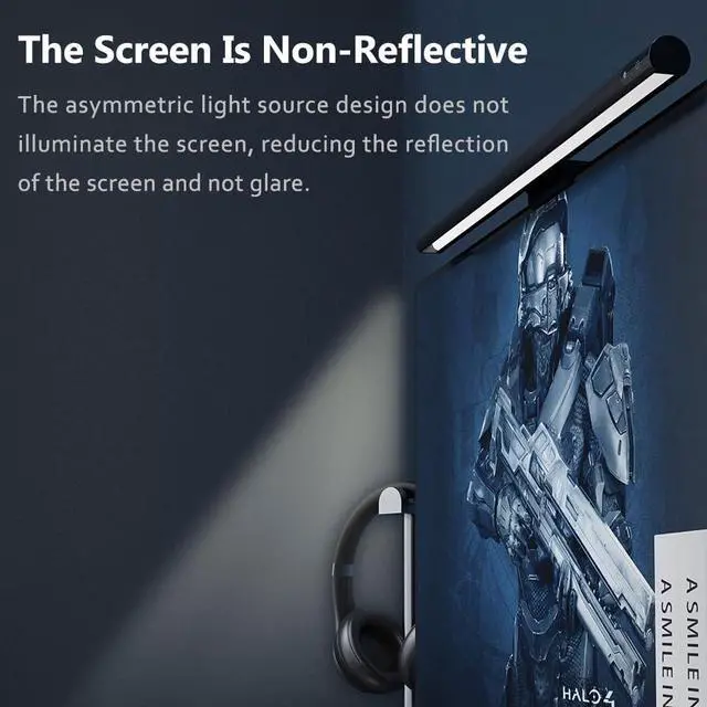 Alt view image 4 of 5 - Monitor Light Bar, LED Monitor Light Lamp with Dual Mode Control, No Screen Glare Stepless Dimming USB Hanging Lamp for Work and Office