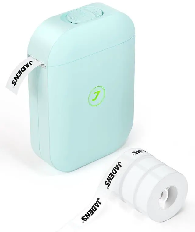 Main image of JADENS JD-11 Label Maker Machine, Handheld Wireless Bluetooth Label Printer, Three Tapes-Included, No-Ink Required, with Assorted Templates for Efficient Organization (Green)