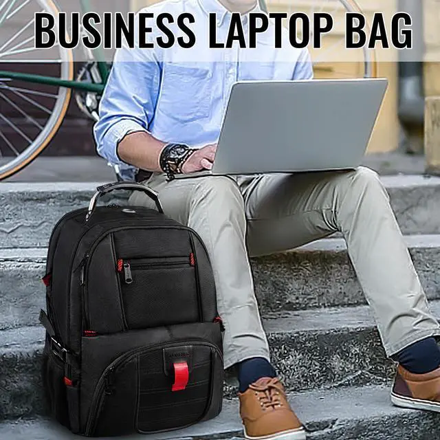 Alt view image 4 of 5 - YOREPEK Travel Backpack, Extra Large 50L Laptop Backpacks for Men Women, Water Resistant College Backpacks Airline Approved Business Work Bag with USB Charging Port Fits 17 Inch Computer, Black