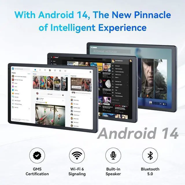 Alt view image 3 of 5 - Jeazans Android Tablet, 10.1 inch Tablets with 1280 * 800 IPS HD Touchscreen, Octa-Core Processor, 10(4+6) GB RAM 128GB ROM, 1TB TF Card Expandable, 5G/2.4G WiFi, BT 5.0,Dual Camera, 2025 US Version