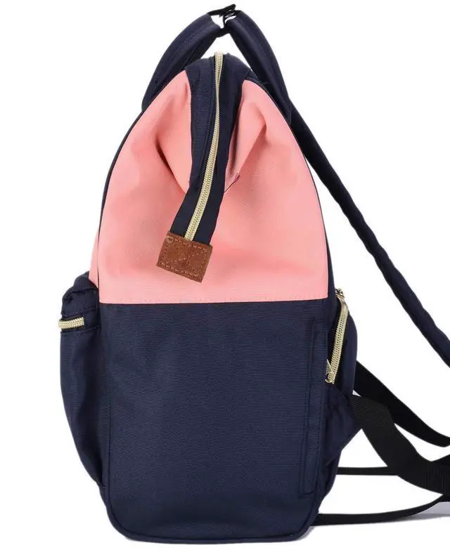 Alt view image 4 of 5 - Kah&Kee Polyester Travel Backpack Functional Anti-theft School Laptop for Women Men (Pink* Navy, Medium)