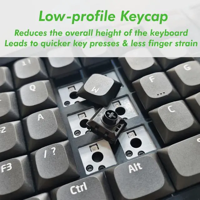 Alt view image 5 of 5 - KBDcraft 07Israfel 50% Ergo-Split Low-Profile Mechanical Keyboard, 56-Key Ortho, Lego-Compatible Case, Wired, Linear Switch, Gasket Mount, Hot-Swappable, RGB, QMK, Vial, Full Kit, (Black)