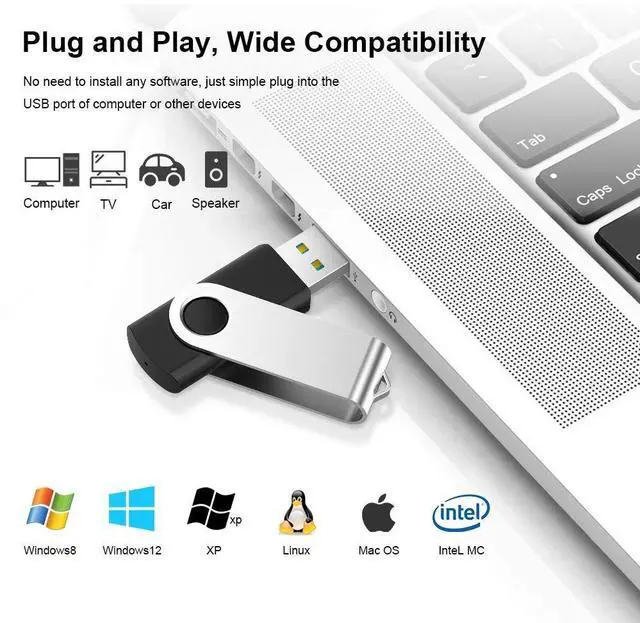 Alt view image 3 of 5 - KEXIN 100 Pack 1GB USB Flash Drive Bulk Pack Thumb Drive Bundle USB Drives Jump Drive USB Stick 1 GB Swivel Design Memory Stick Black
