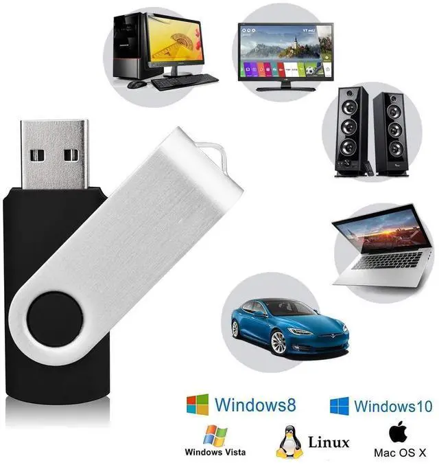 Alt view image 5 of 5 - KEXIN 100 Pack 1GB USB Flash Drive Bulk Pack Thumb Drive Bundle USB Drives Jump Drive USB Stick 1 GB Swivel Design Memory Stick Black
