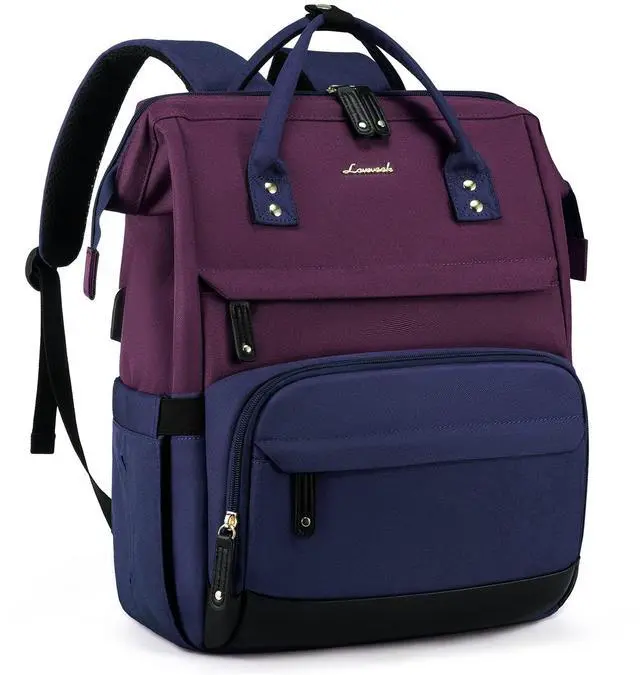 Main image of LOVEVOOK Laptop Backpack for Women, 15.6 Inch Work Business Backpacks Purse With Large Capacity, Waterproof Nurse Bag College Bookbag for School, Waterproof Casual Daypack for Travel