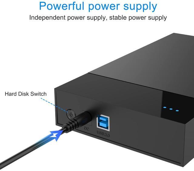 Alt view image 4 of 5 - Mackertop 3.5" Hard Drive Enclosure Tool-Free External Hard Drive Enclosure 5Gbps USB 3.0 to SATA Adapter Hard Disk Case for 3.5 Inch HDD/SSD Max 6TB (Support UASP)